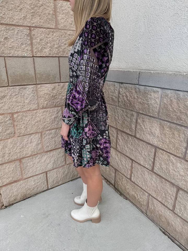 Velvet Burn-Out Dress