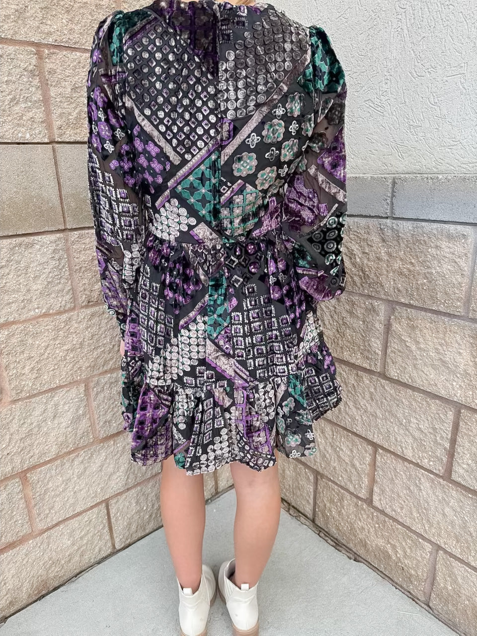 Velvet Burn-Out Dress