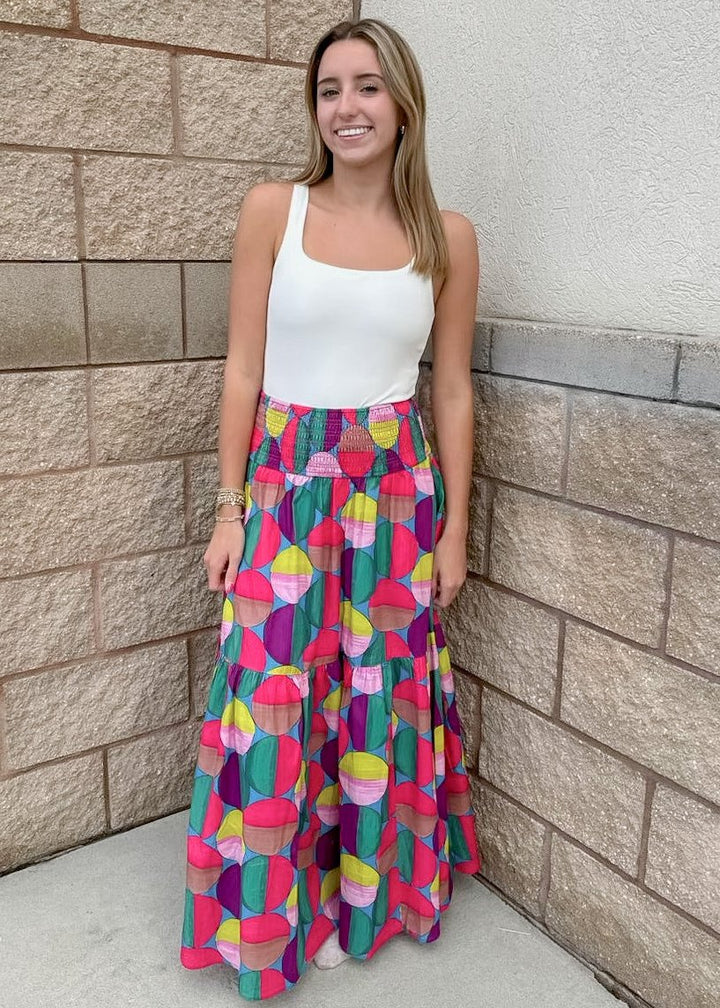 Modern Pop Tier Maxi Skirt