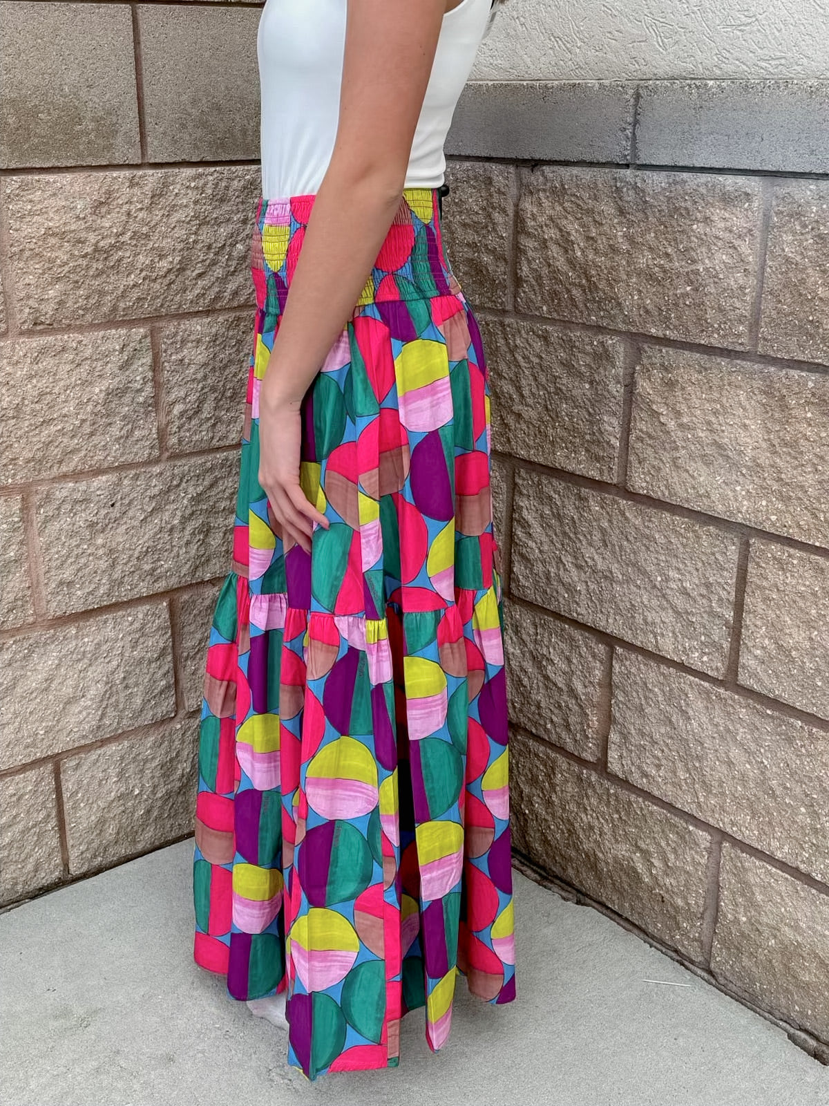 Modern Pop Tier Maxi Skirt