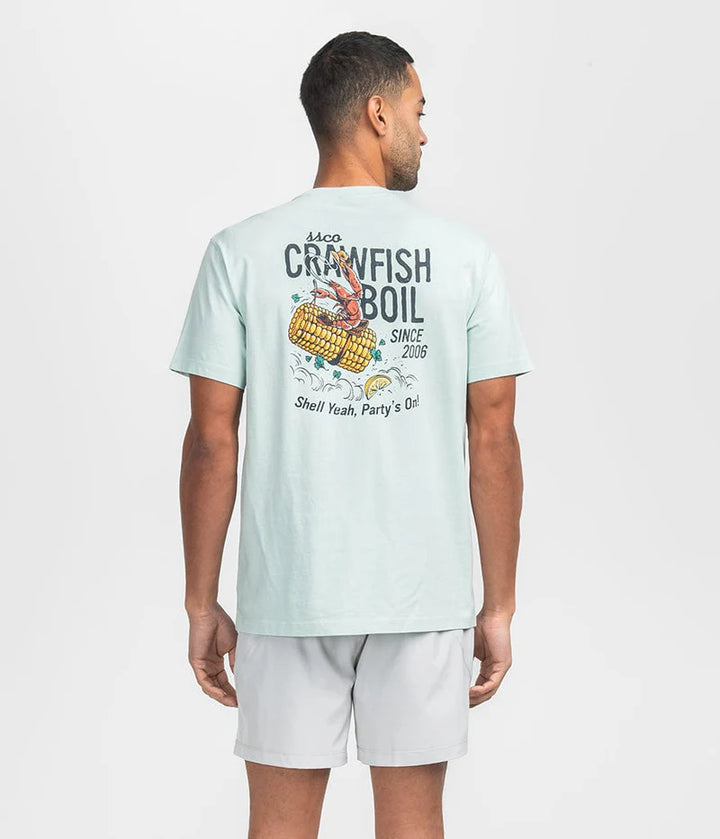 SSCO Men’s Crawfish Boil S/S Pocket T-Shirt - Cool Mist