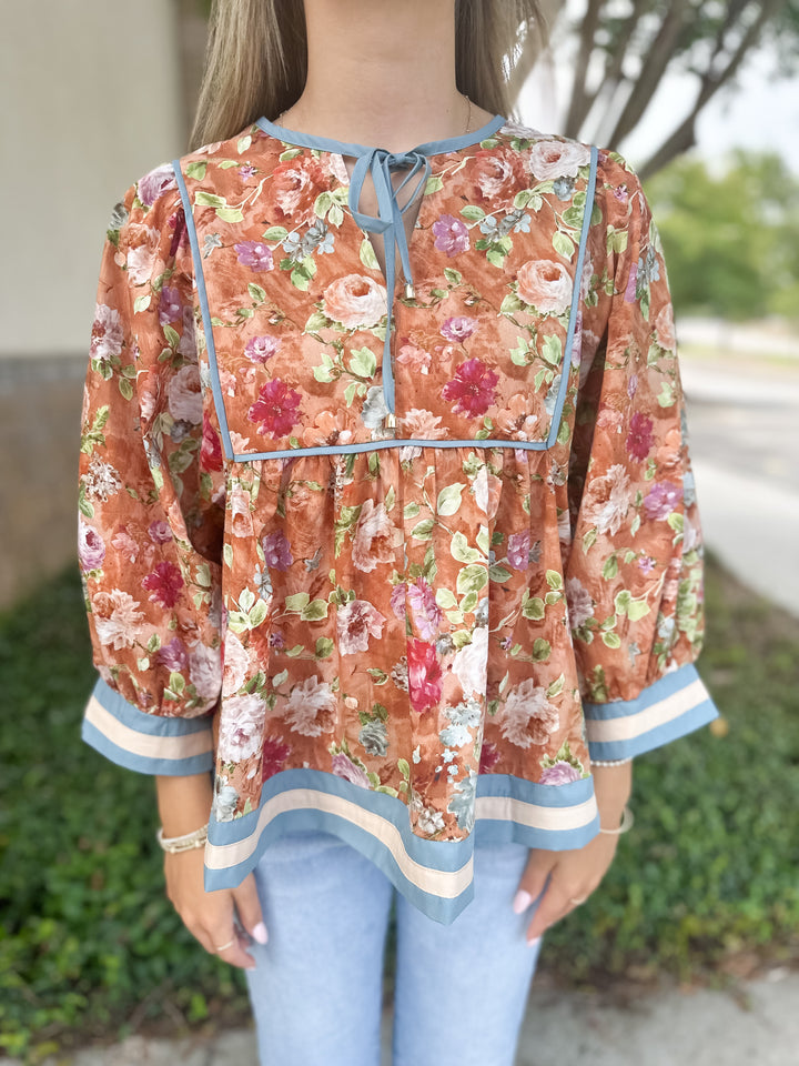 Terra Cotta Florals Top