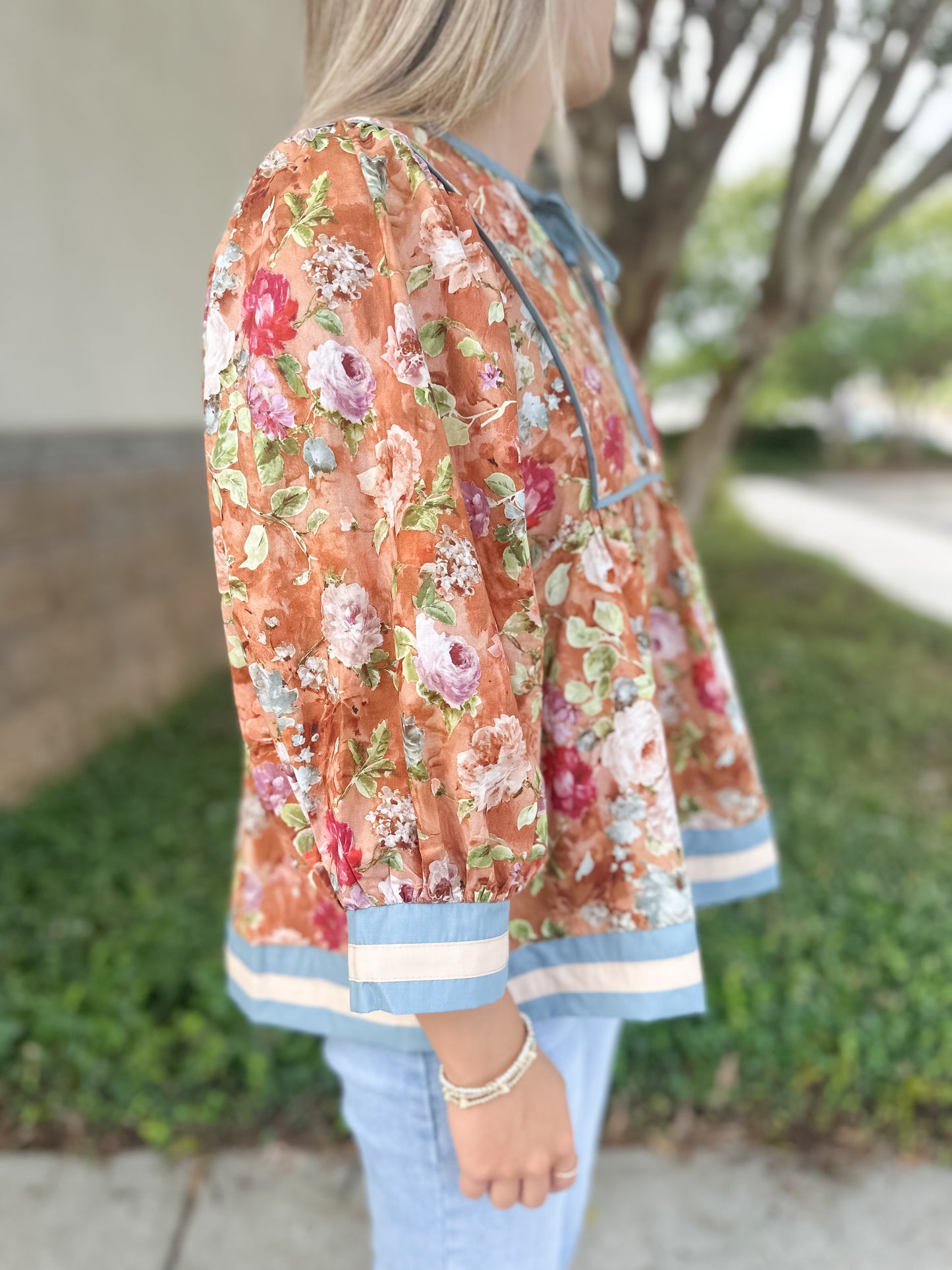 Terra Cotta Florals Top