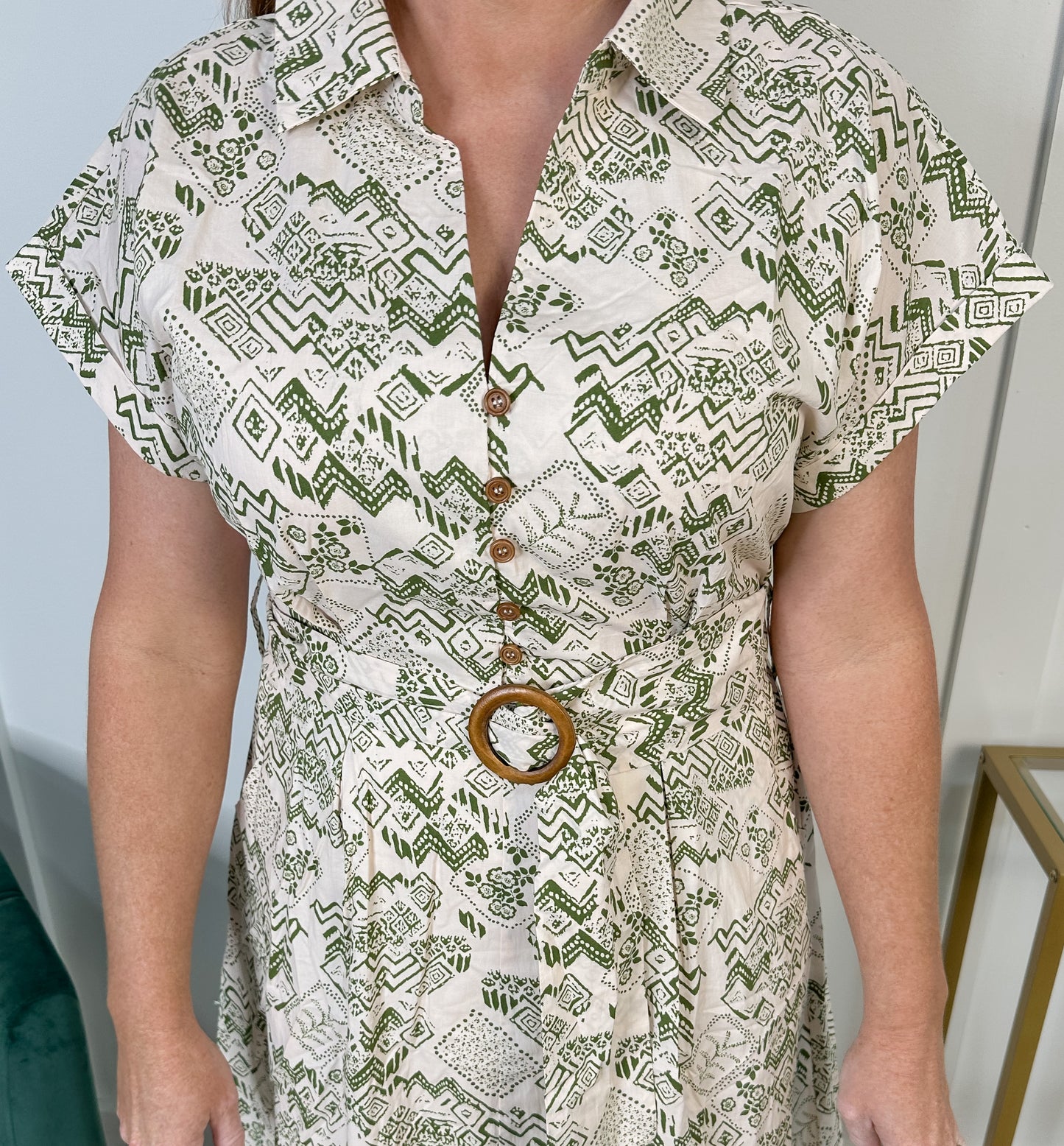 Jane Midi Dress: Green