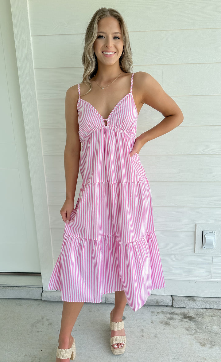 Stripe Poplin Cami Dress