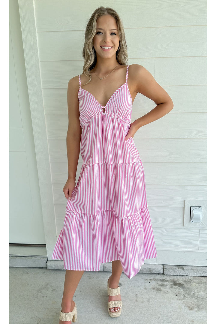 Stripe Poplin Cami Dress