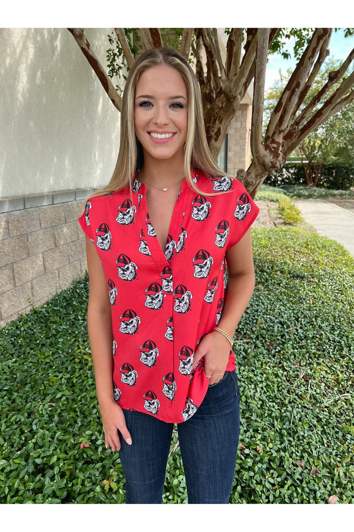 The UGA V-Neck Blouse