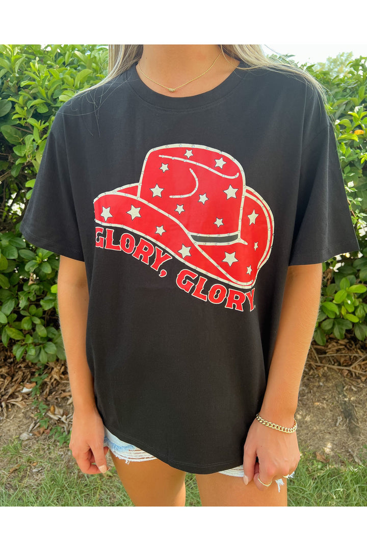 Glory Glory Cowboy Hat Boyfriend Tee