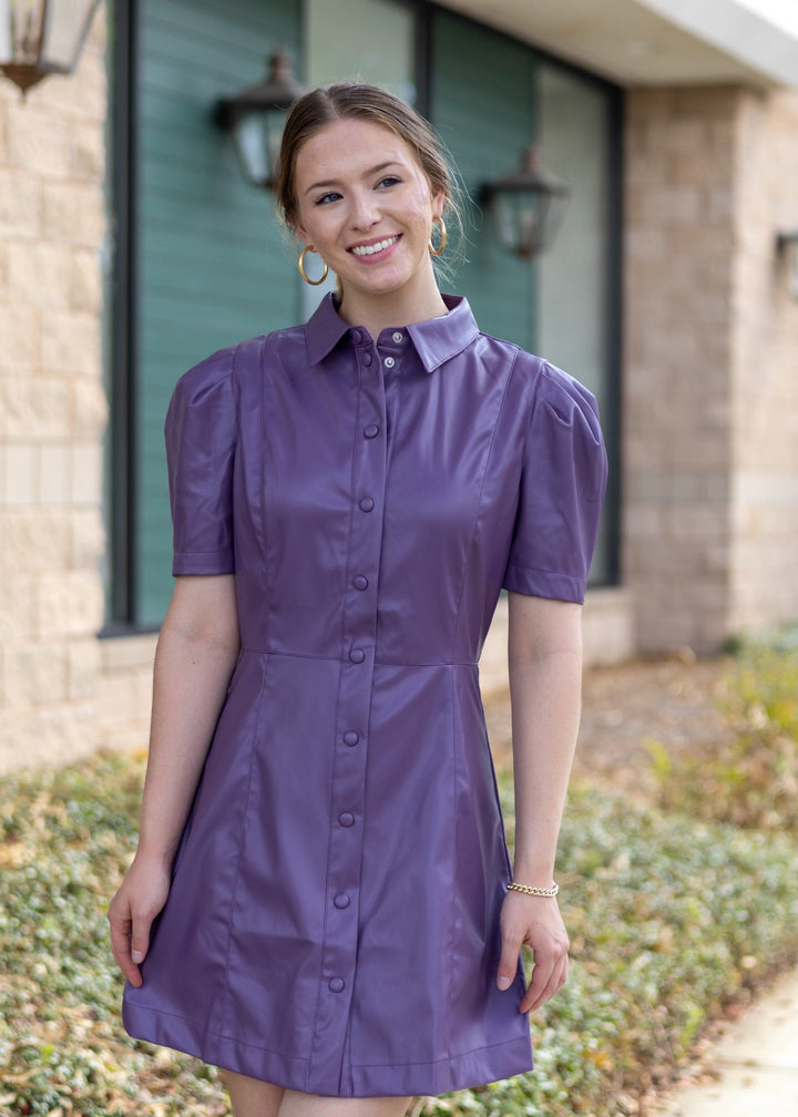 Olivia Pleather Dress