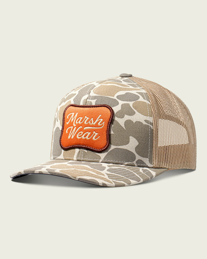 Marsh Wear Roadside Trucker Hat - Khaki Mallard Camo