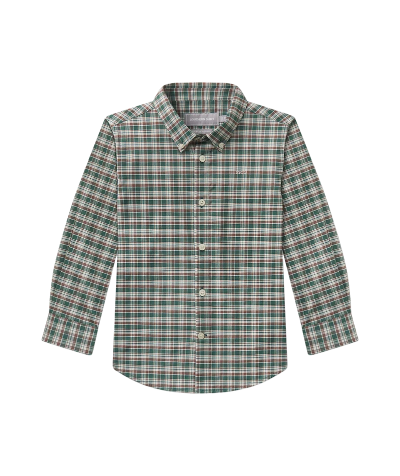 SSCO Youth Huntington Plaid LS Button Down - Alpine