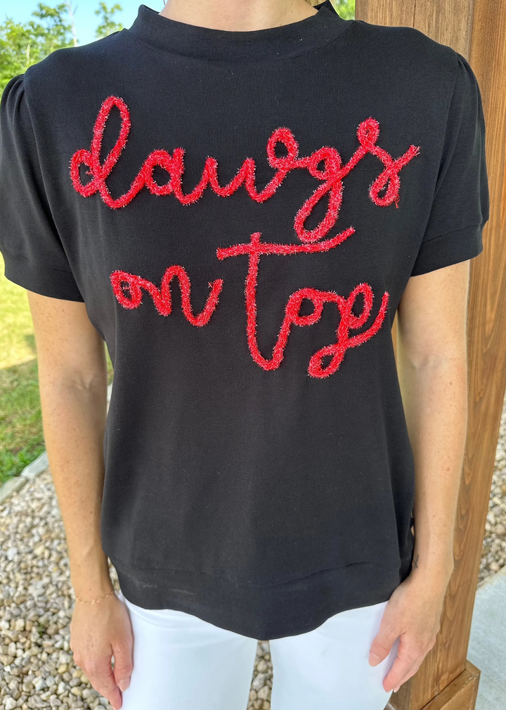 The Glitter Script Short Sleeve, Dawgs on Top
