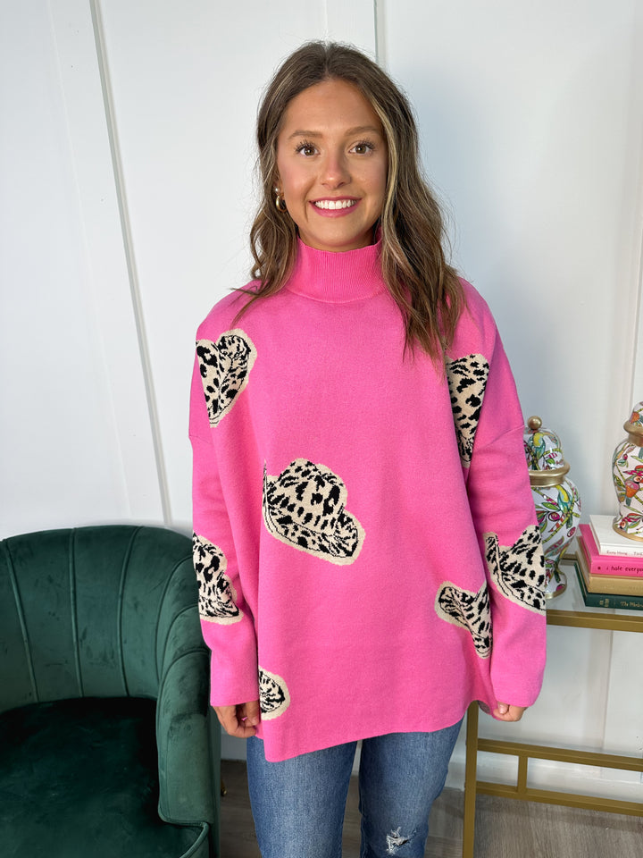 The Blushing Cheetah Sweater
