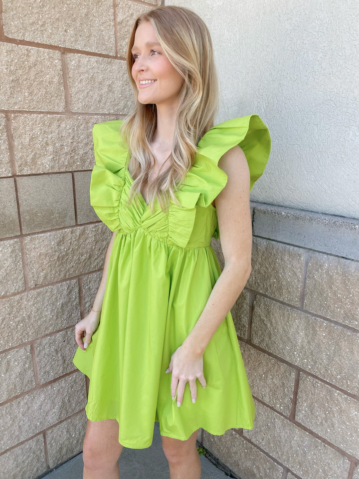 You Belong With Me Dress: Lime