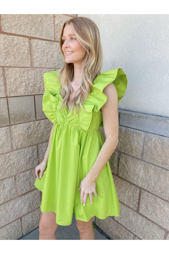 You Belong With Me Dress: Lime