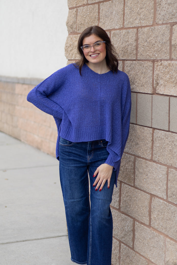 On The Way Sweater - Powder Blue