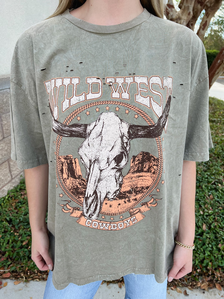 Wild West Distressed Graphic Tee