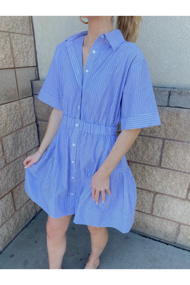 Button Up Stripe Dress