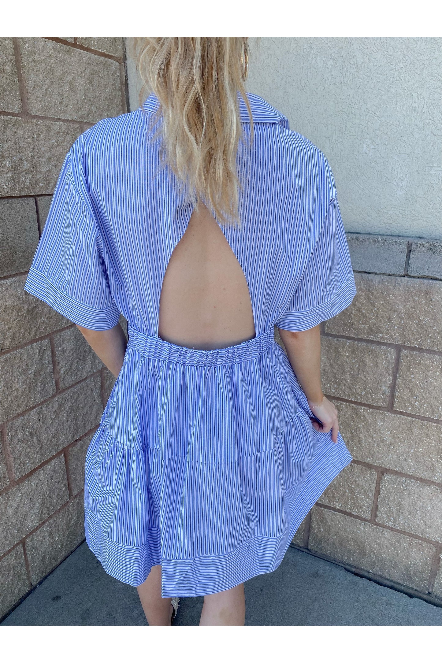 Button Up Stripe Dress