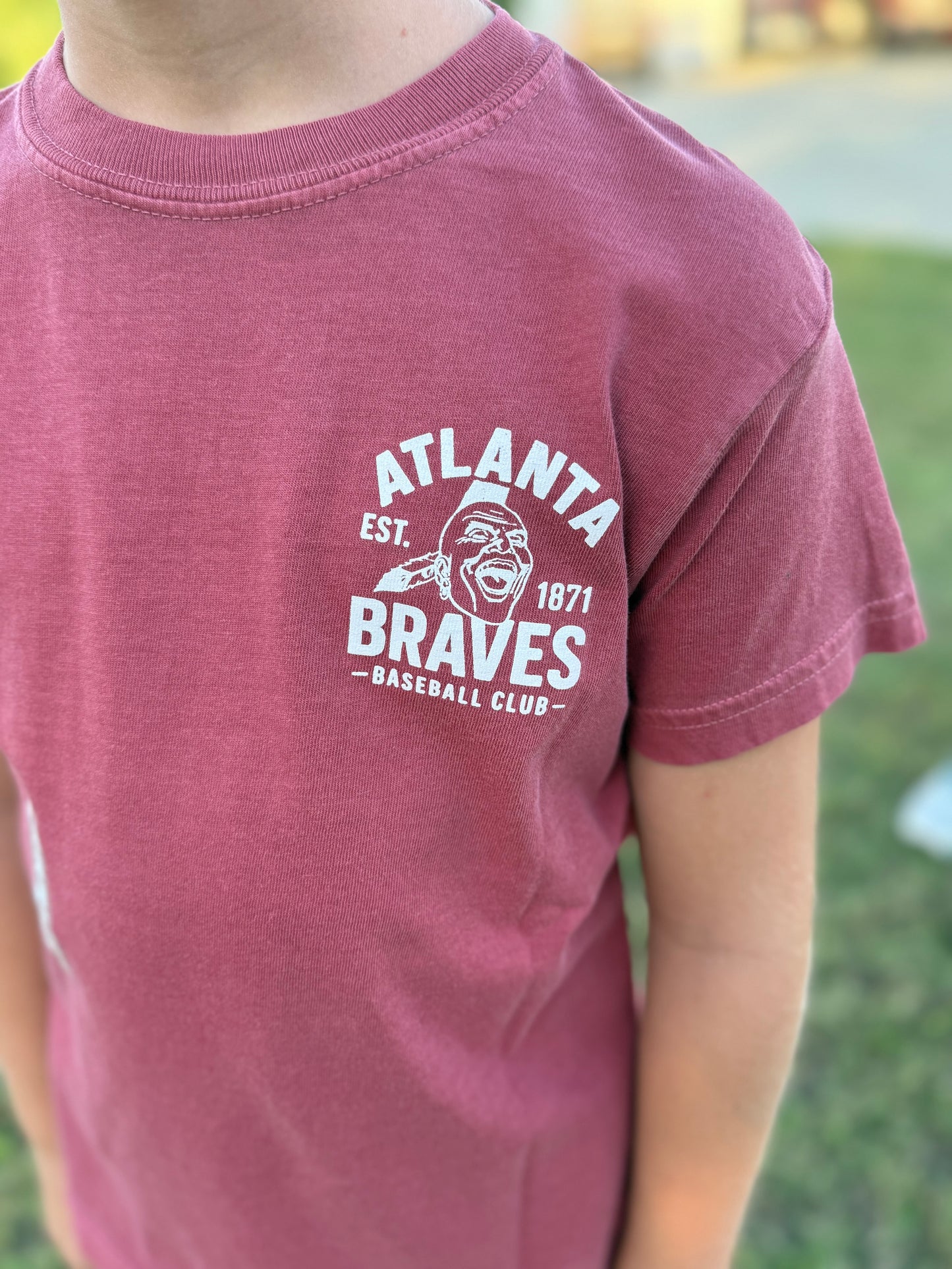 CB Youth Braves Baseball Club S/S T-Shirt - Red