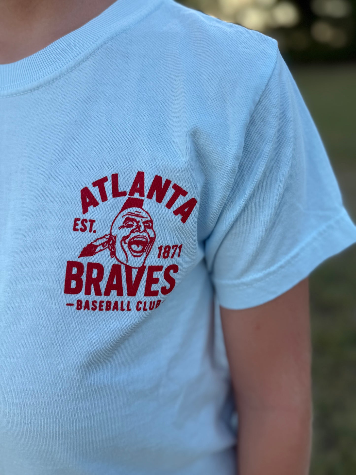 CB Youth Braves Baseball Club S/S T-Shirt - Baby Blue