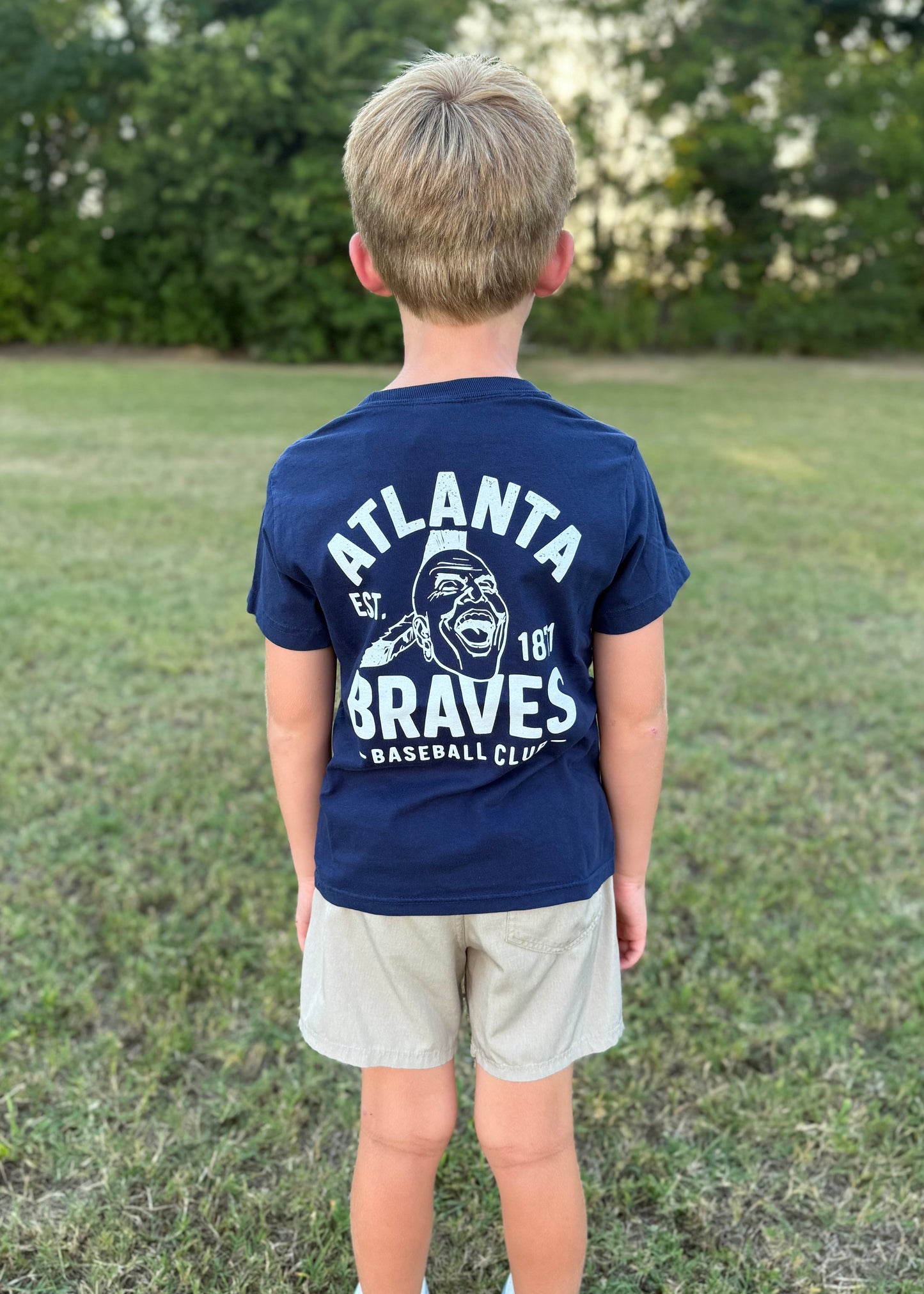 CB Youth Braves Baseball Club S/S T-Shirt - Navy
