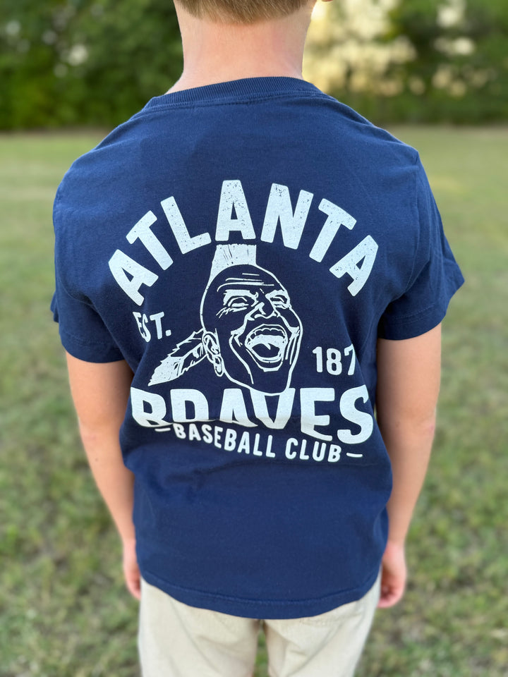 CB Youth Braves Baseball Club S/S T-Shirt - Navy