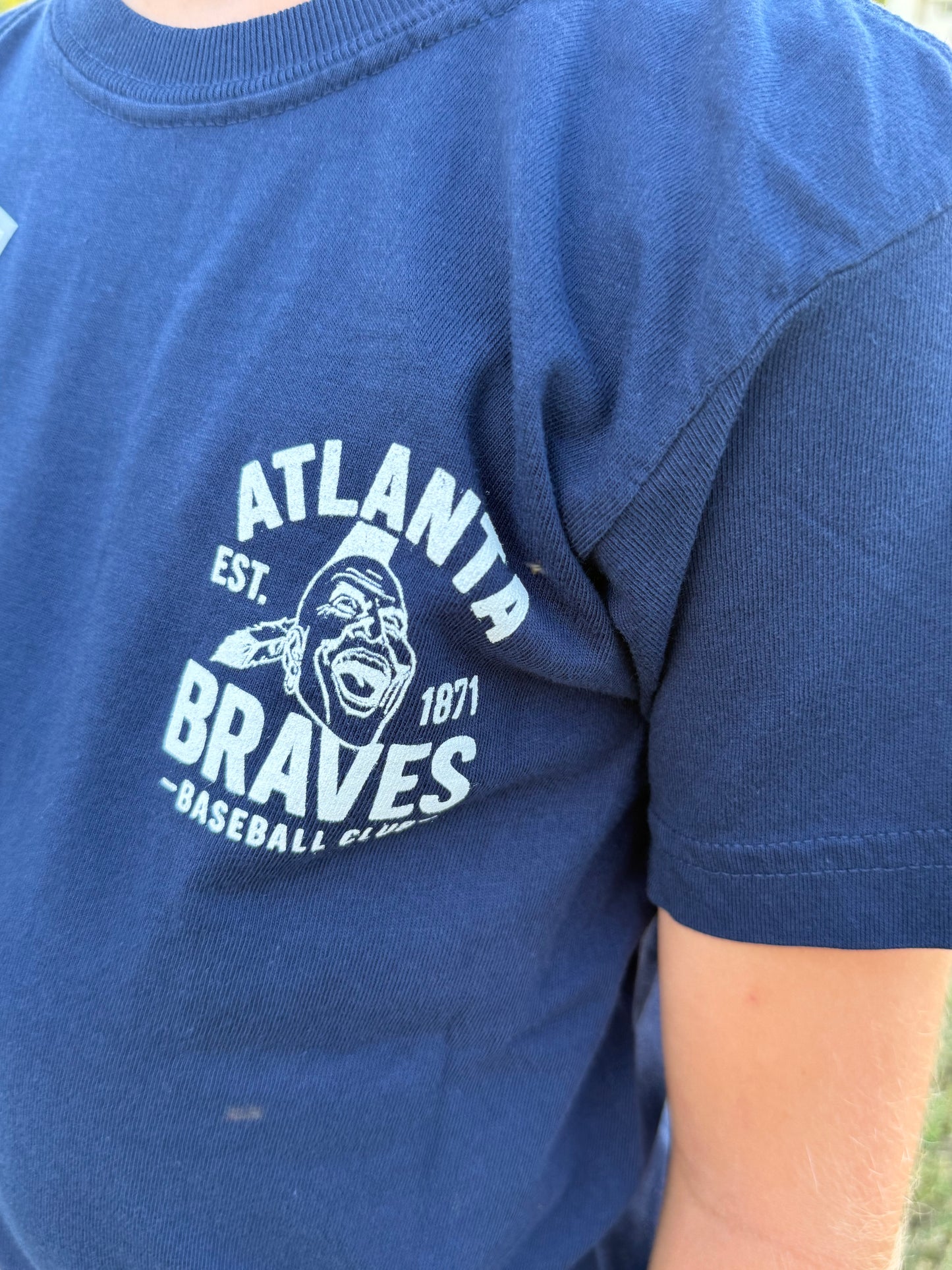CB Youth Braves Baseball Club S/S T-Shirt - Navy