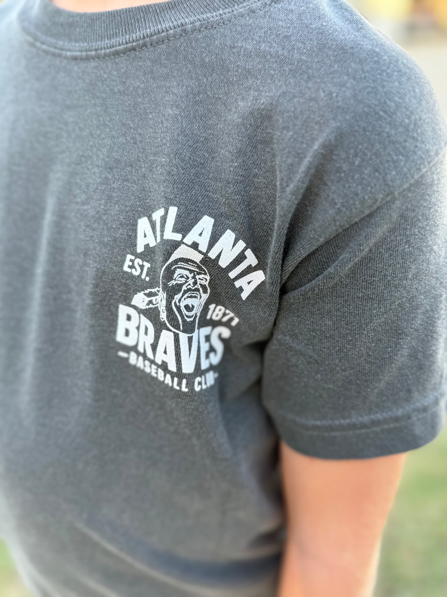 CB Youth Braves Baseball Club S/S T-Shirt - Charcoal