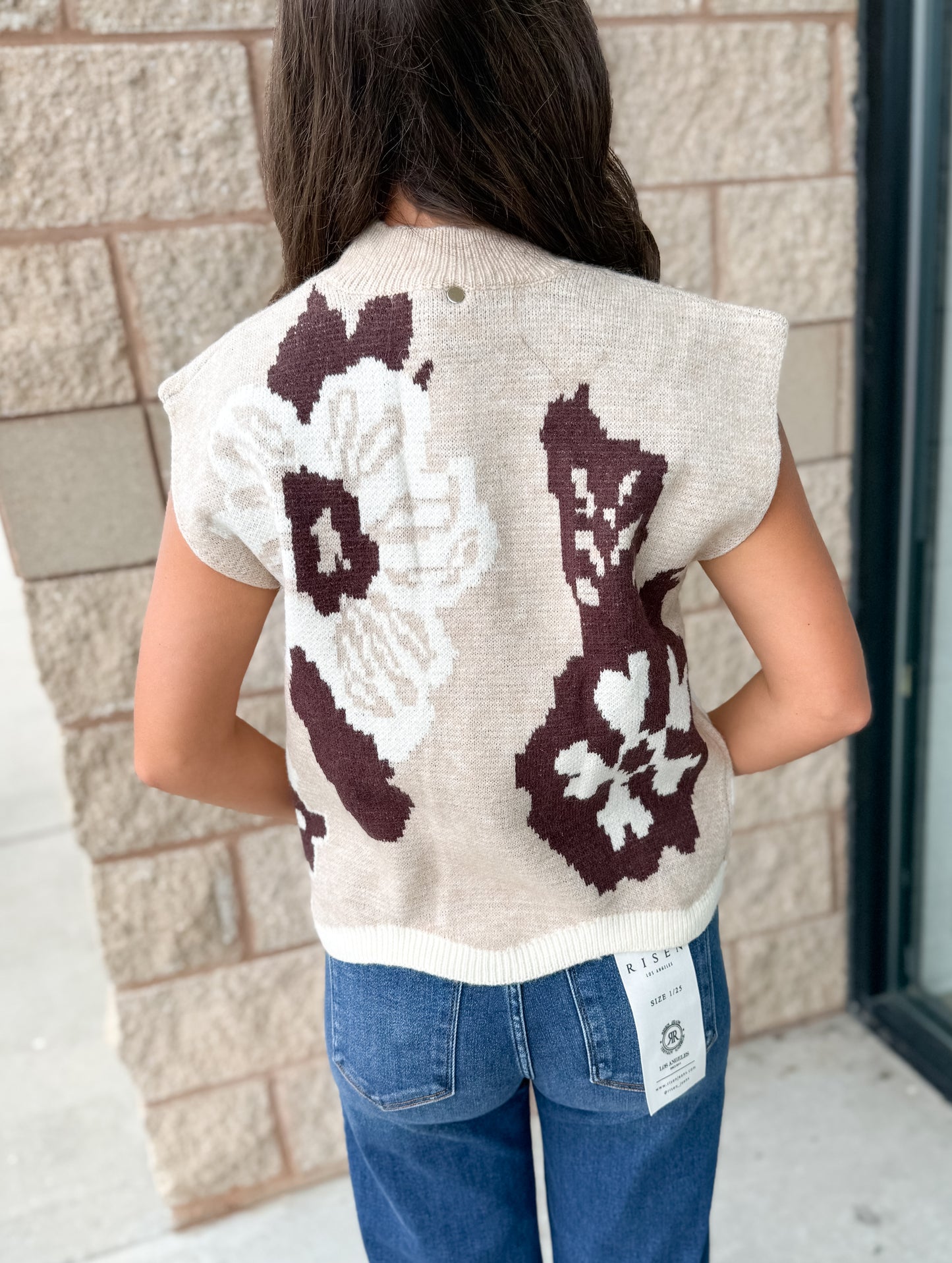 Oatmeal Floral Sweater