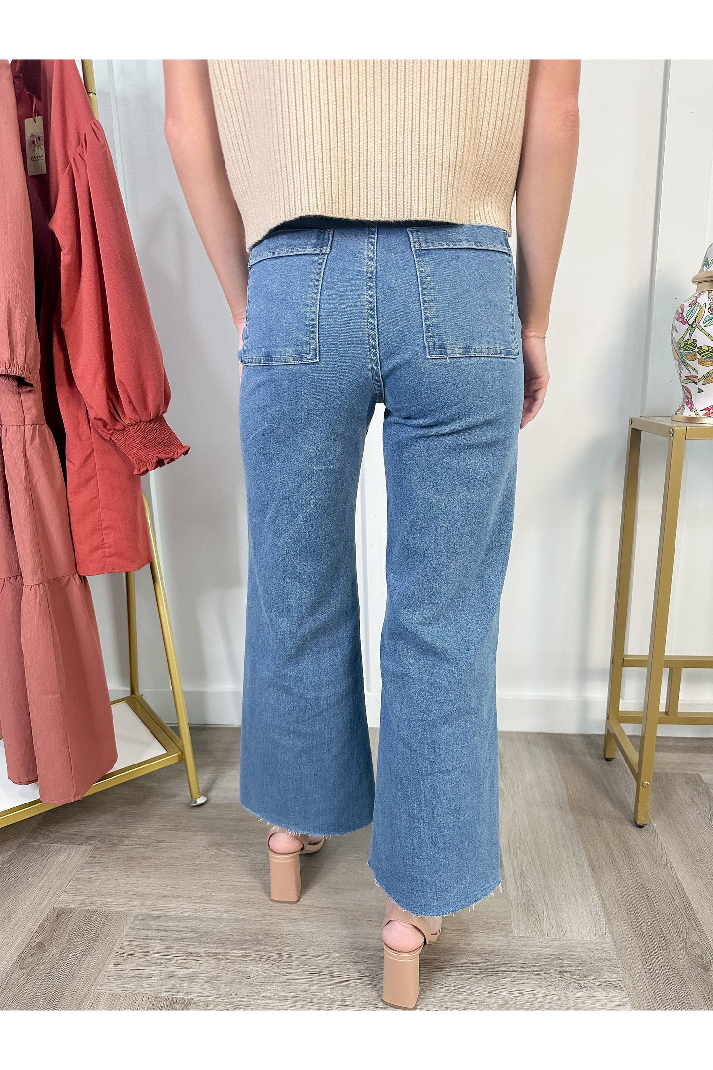 Annie Wide Leg Jeans: Medium Wash Denim