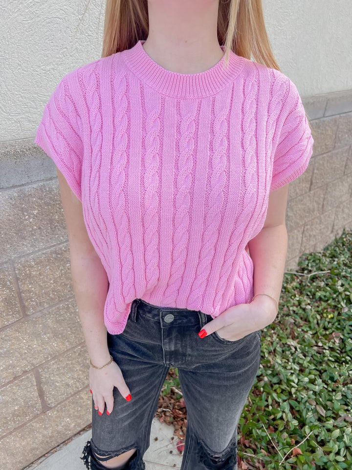 Sweater Top: Pink