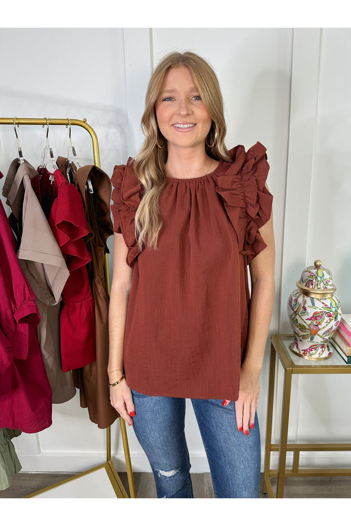 The Sallie Top: Burnt Orange