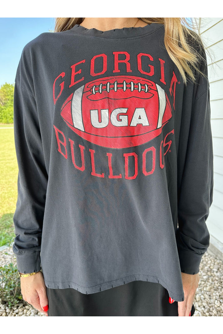 UGA Vintage Football Long Sleeve Tee