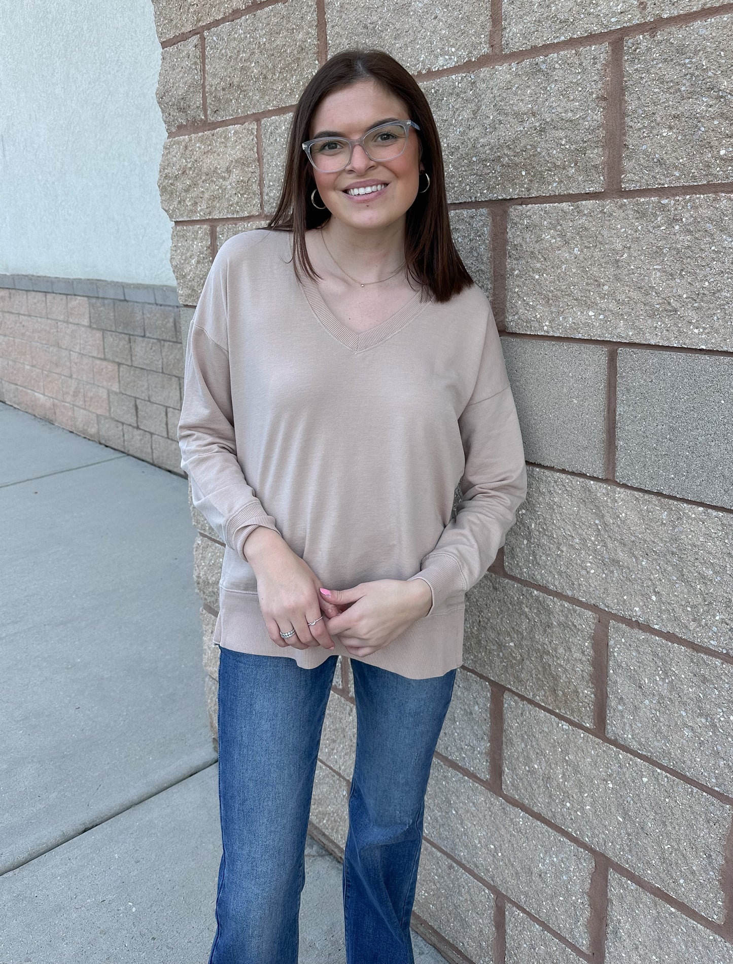 Modern V-Neck Weekender Sweatshirt