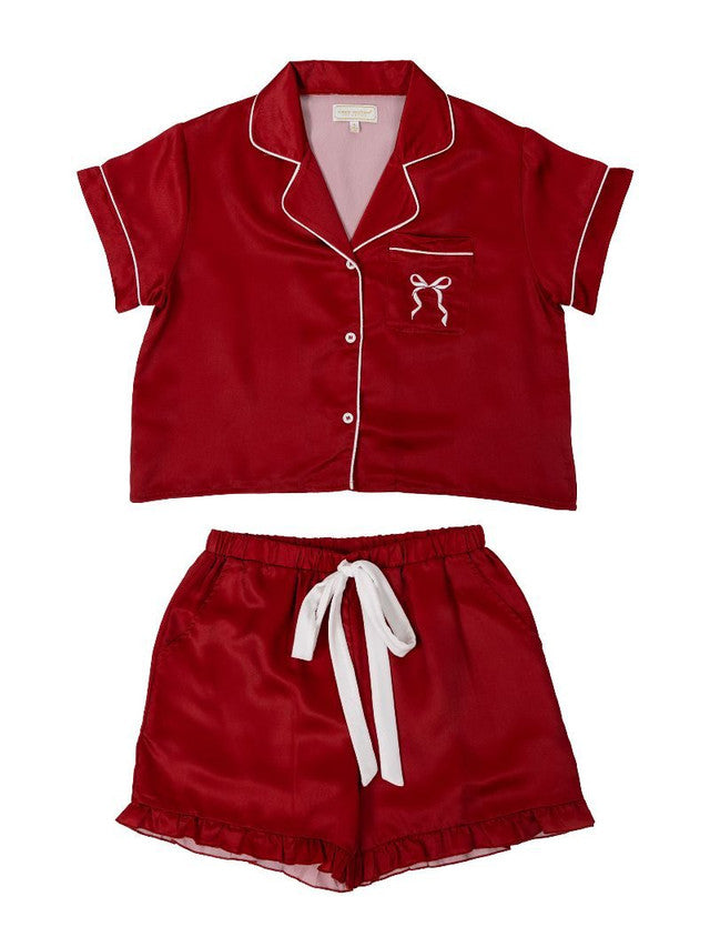 Simply Holiday PJ Set - Red Bows