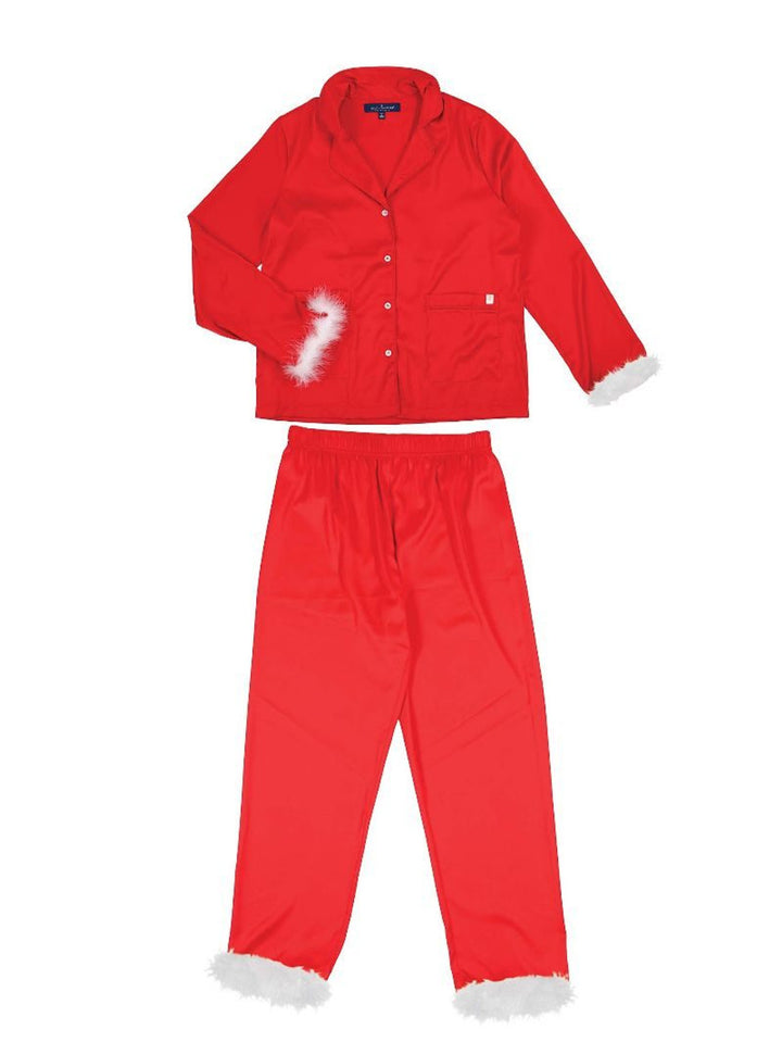 Simply Southern Christmas Feather PJ Set - Red