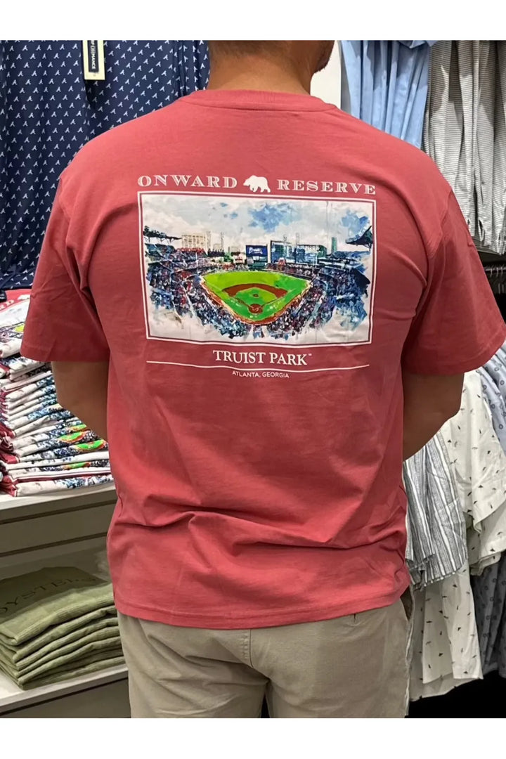 Onward Reserve Atlanta Braves Truist Park S/S T-Shirt - Washed Red