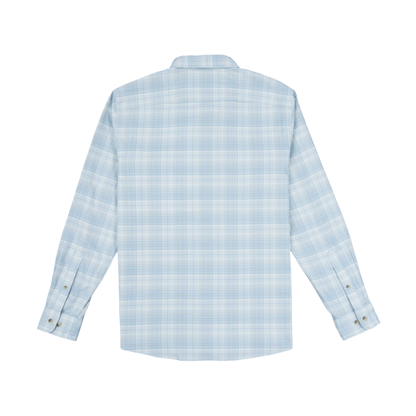 Poncho Men’s “The Hilton Head” Slim Performance Flannel - Ice Blue Plaid
