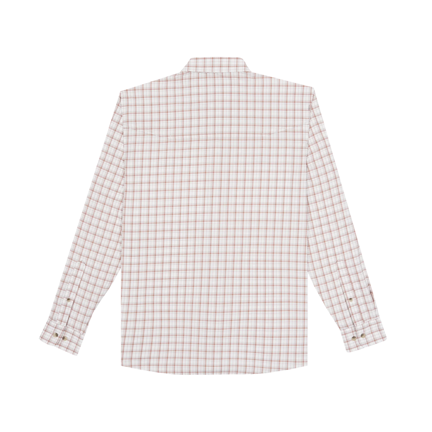 Poncho Men’s “The Long Nose Pete” Regular L/S Shirt - Maroon Aqua White Plaid
