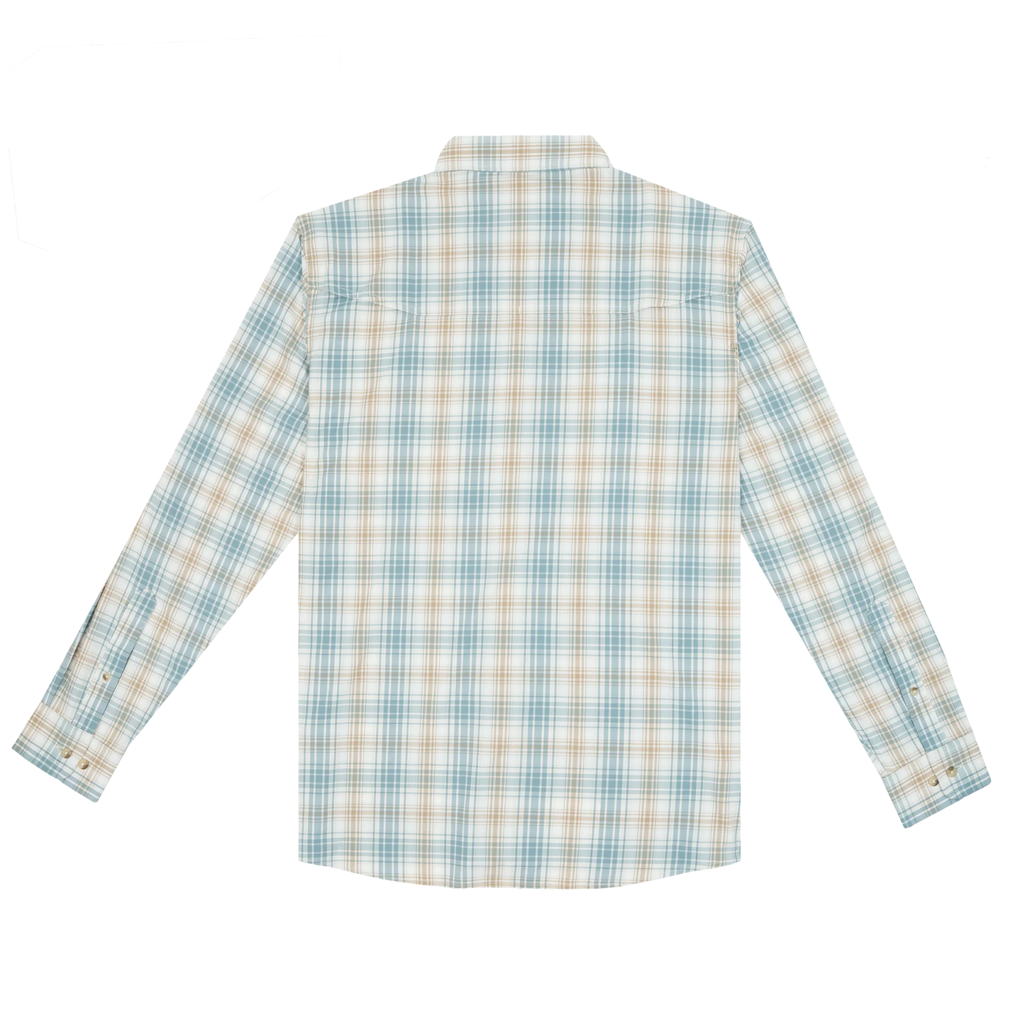 Poncho Men’s “The Nervous Water” Regular L/S Shirt - Brown & Green Plaid