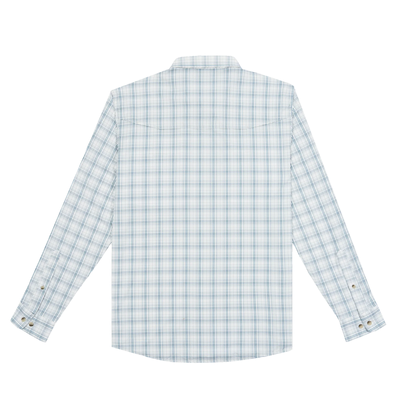 Poncho Men’s “The Silver King” Slim L/S Shirt - Slate & Silver Plaid