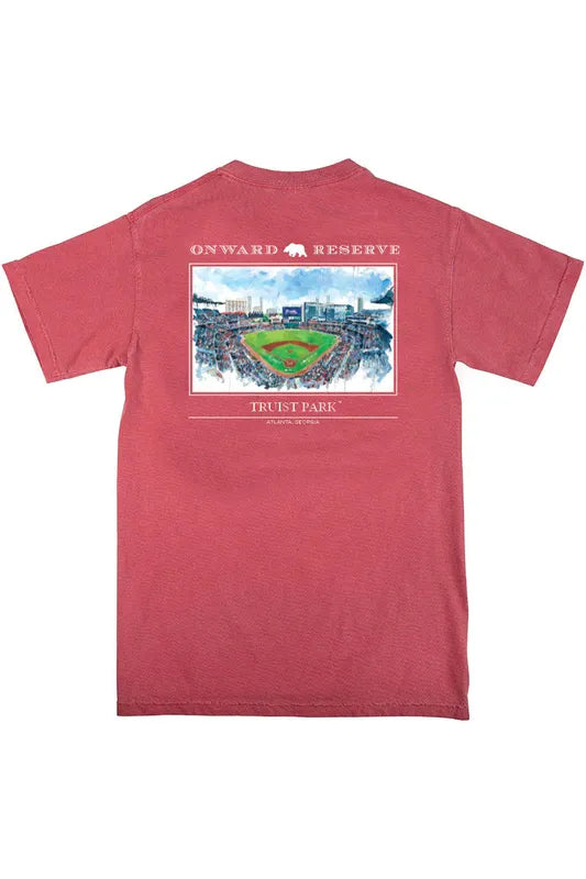 Onward Reserve Atlanta Braves Truist Park S/S T-Shirt - Washed Red