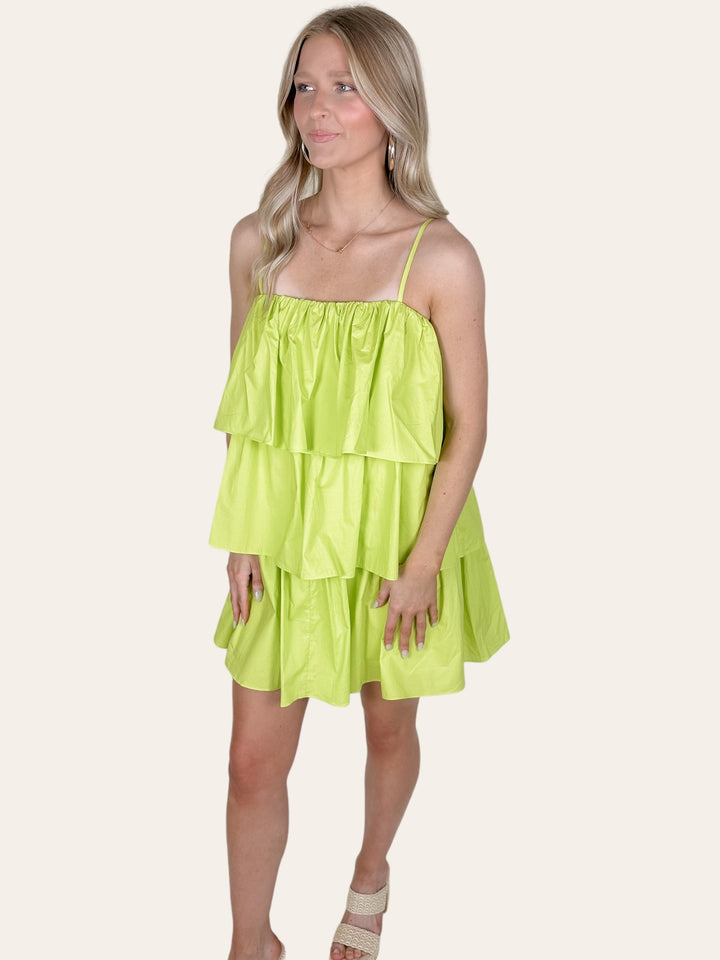Lime Ruffle Dress