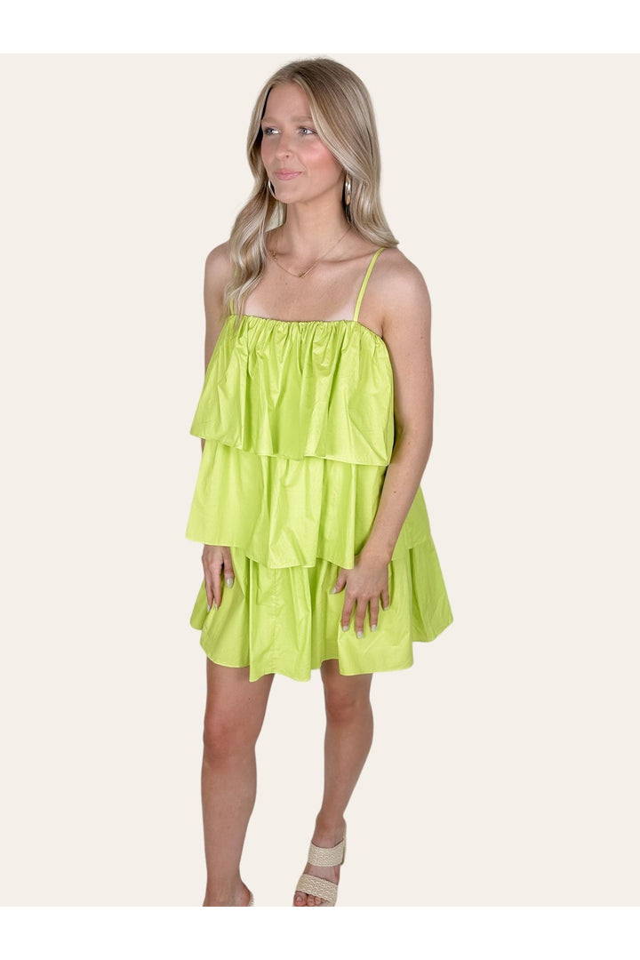 Lime Ruffle Dress