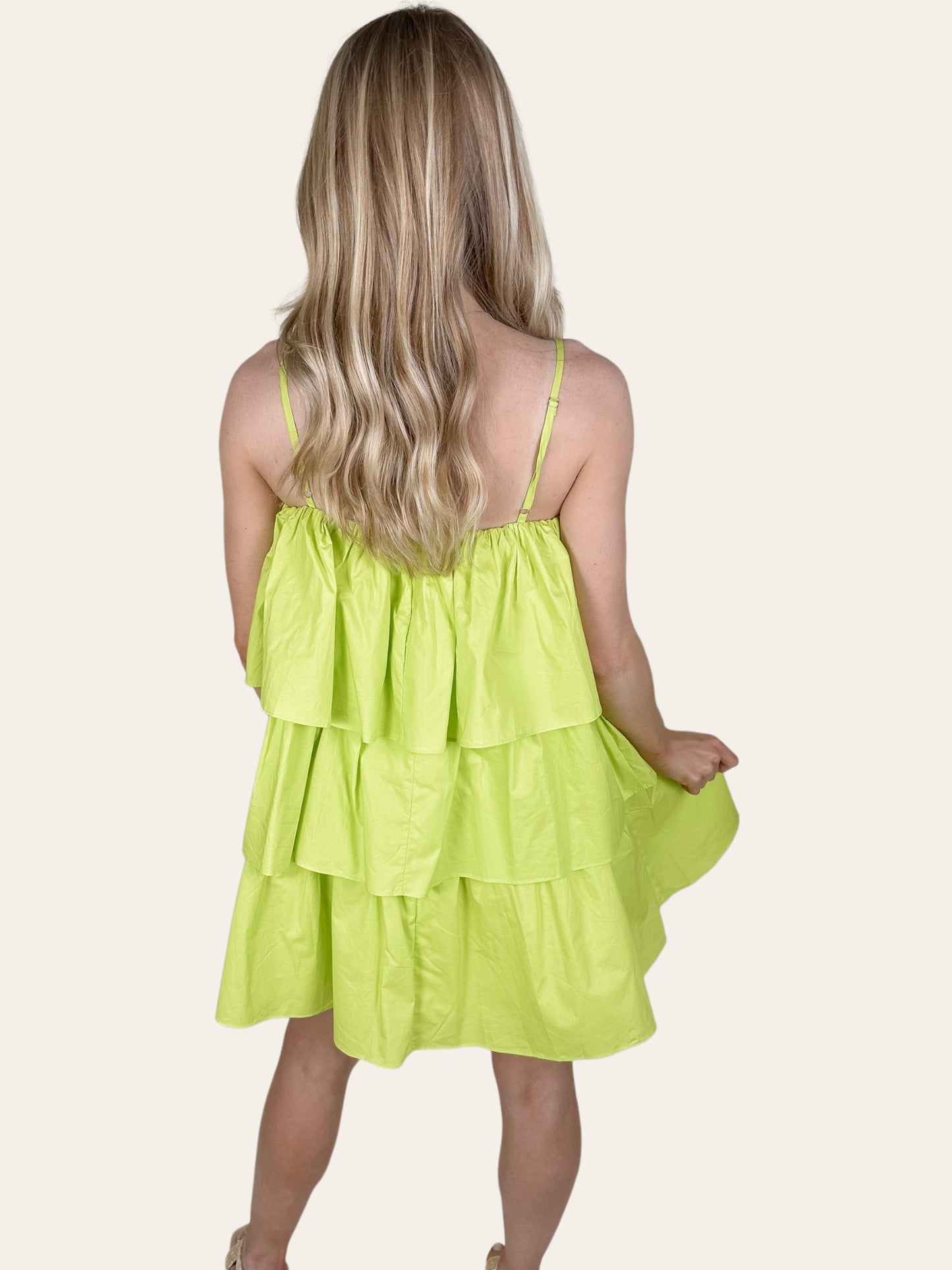 Lime Ruffle Dress