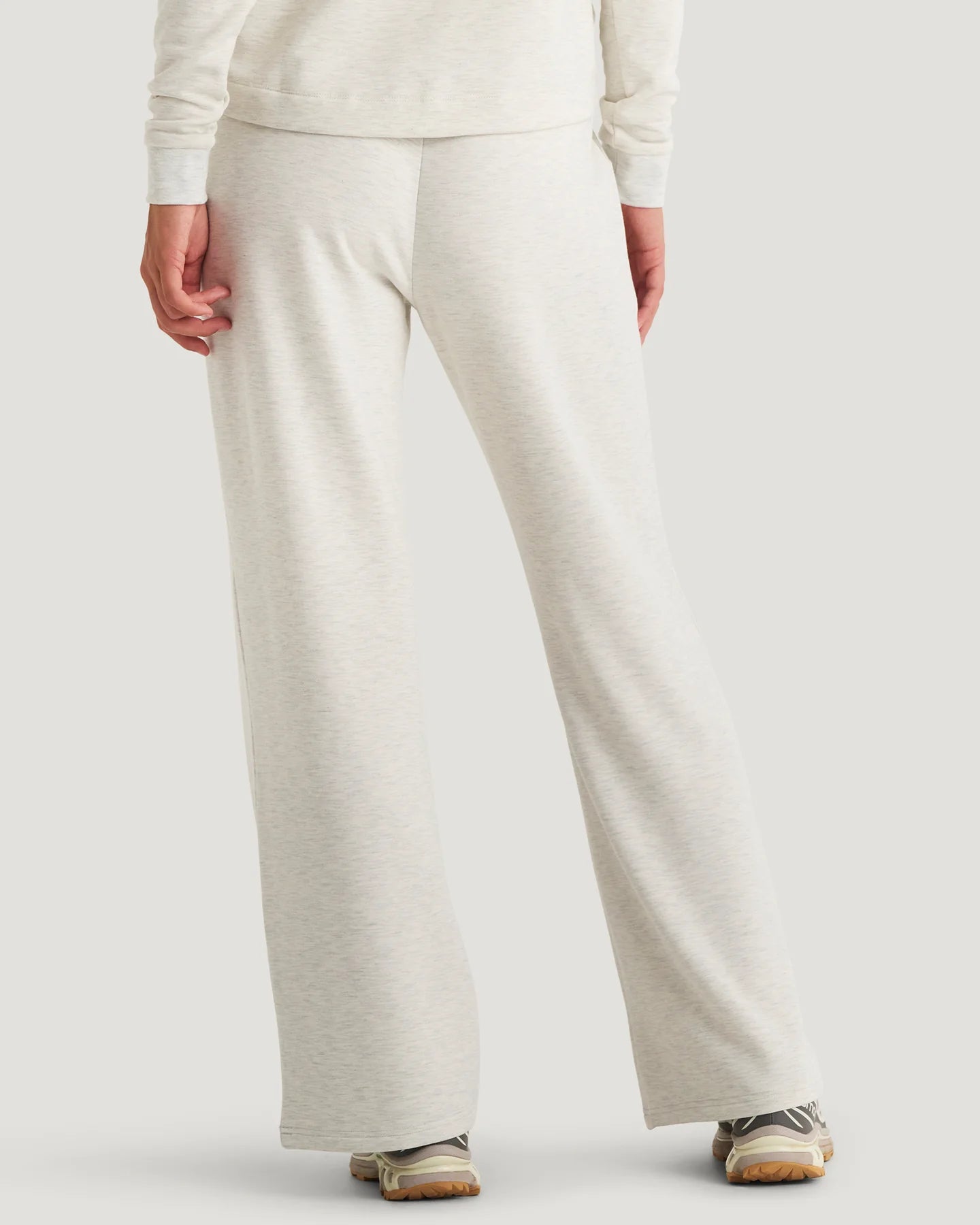 Free Fly Women’s Lightweight Fleece Wide Leg Pant - Off White Heather