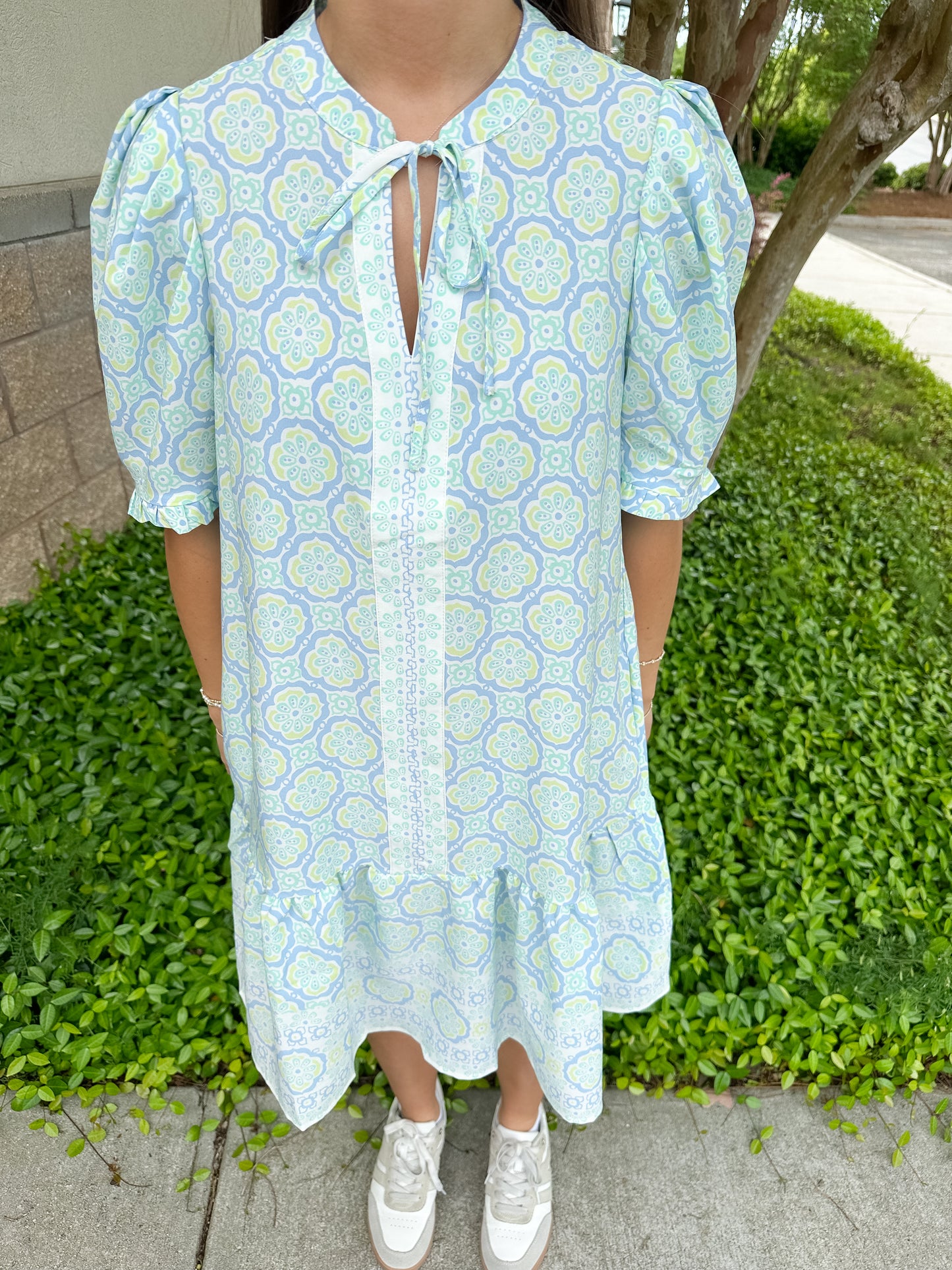 Natalia Dress - Mosaic Charm Blue