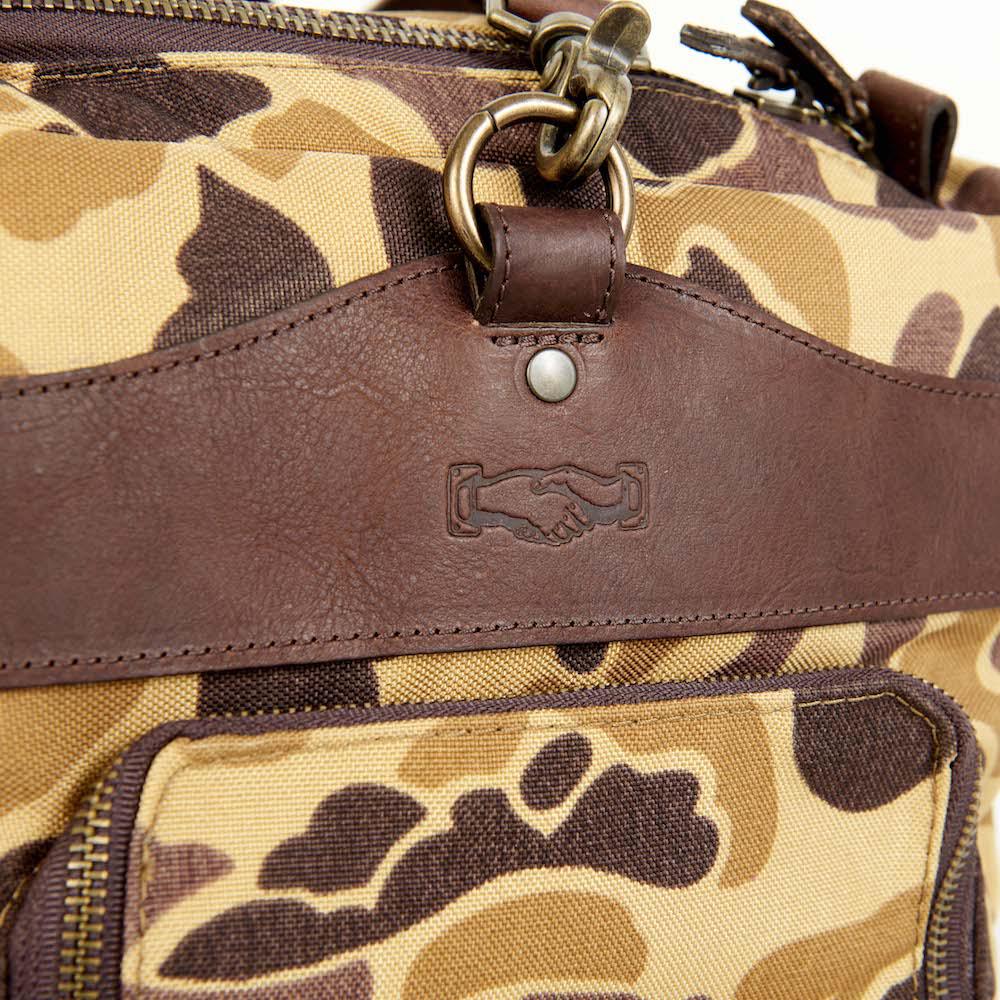 Mission Mercantile Campaign Waxed Canvas Medium Duffle Bag - Smoke Vintage Camo