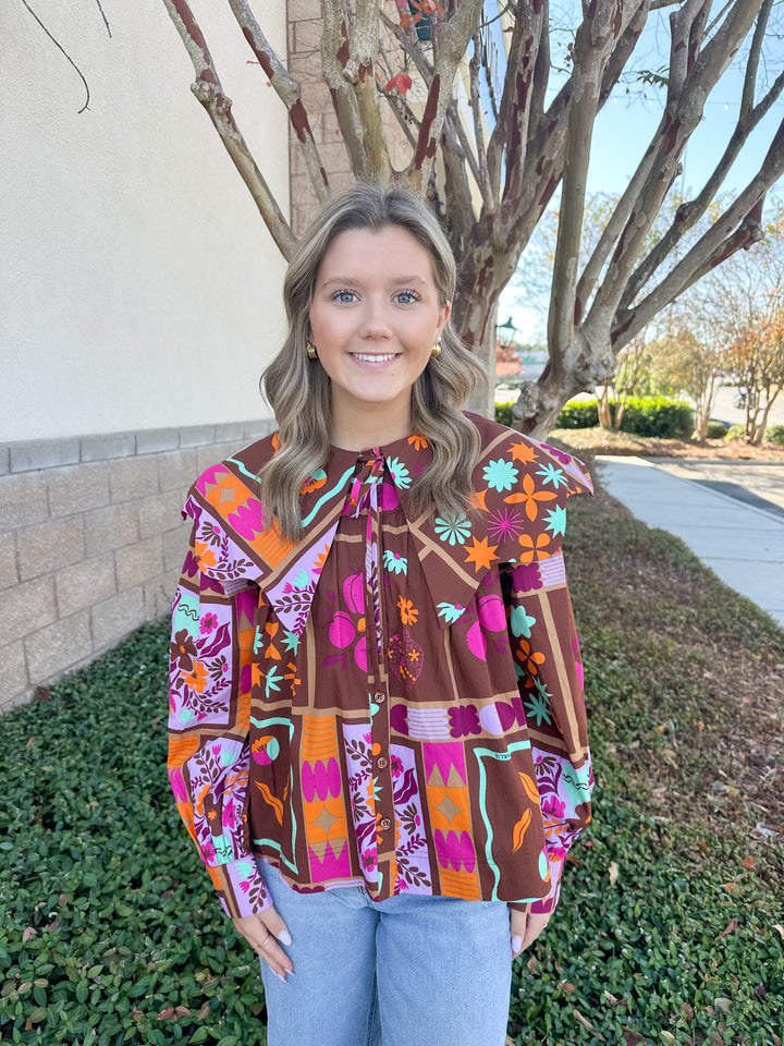 Grace Ann Collared Top